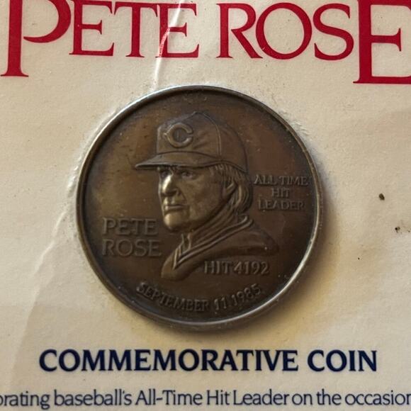 1985 Kahn's Pete Rose All Time Hit Leader Commemorative Coin Cincinnati Reds MLB - Picture 1 of 2